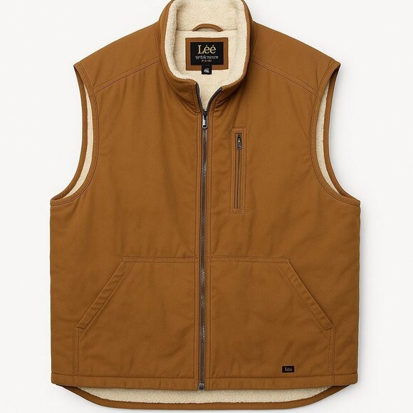 Lee Other - Lee Premium Select Sherpa-Lined Brown Work Vest XXL